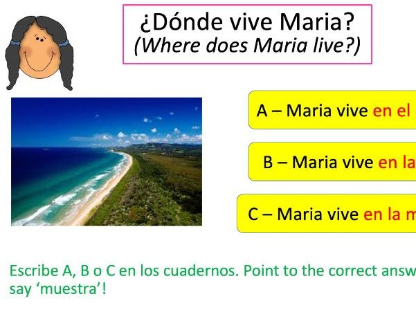 KS3 Spanish Family L7 ¿Dónde vive María? (PPT)