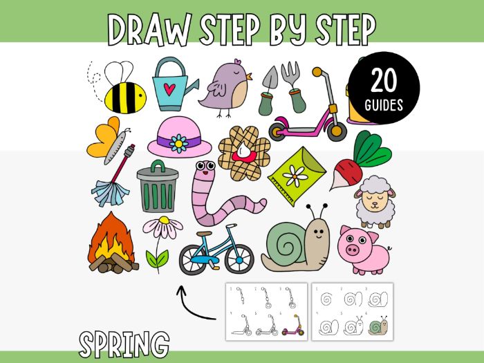 How to Draw Spring - 20 Step-by-Step Guides for Kids