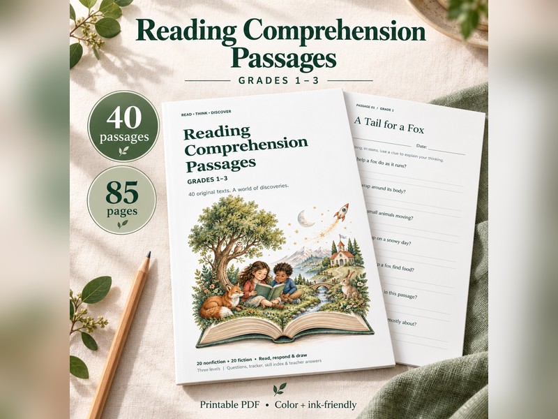 Reading Comprehension Passages Grades 1-3
