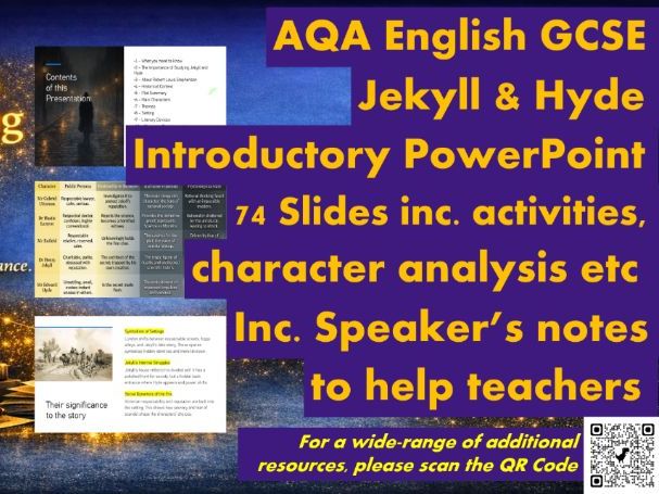 AQA GCSE English Literature - Paper 1 (8702) - Introductory PowerPoint - Dr Jekyll & Mr Hyde