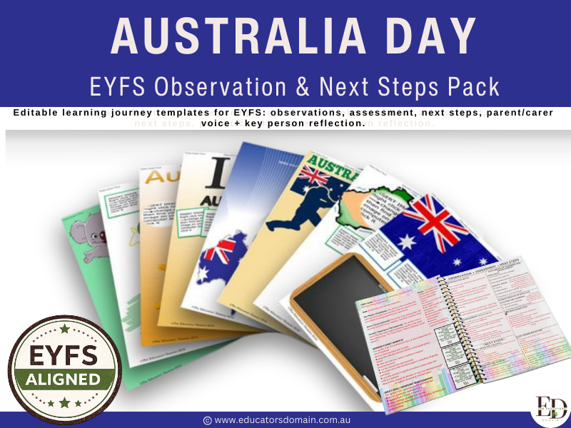 Australia Day EYFS Learning Journey Templates