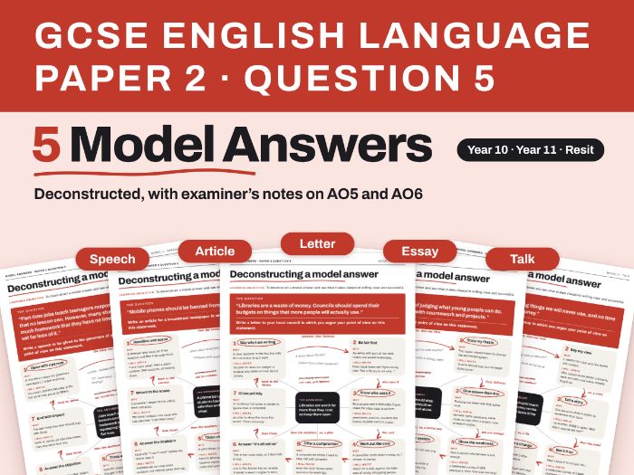 AQA GCSE English Language Paper 2 Question 5 Model Answers