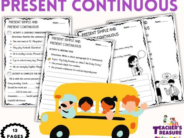 Present Simple vs. Present Continuous Tenses – ESL Grammar