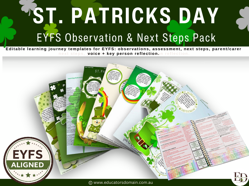 St. Patrick's Day EYFS Learning Journey Template