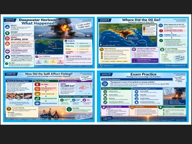 OCR A Level Geography Exploring Oceans:How significant were the impacts of the Deepwater Horizon oil