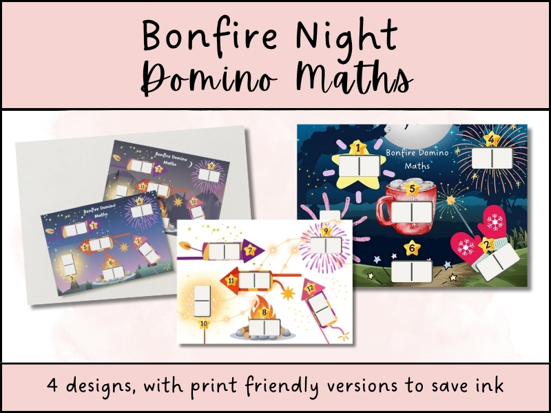 Bonfire Night Domino Maths Game