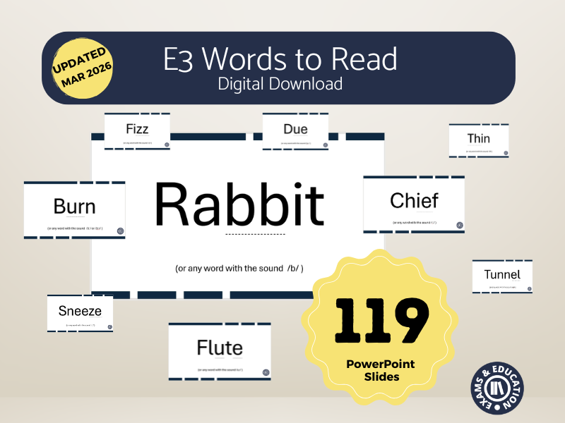 E3 Words to Read PowerPoint