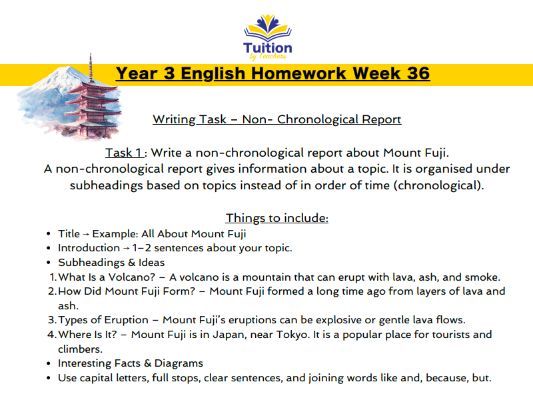 36. Year 3 Creative Writing & Spelling