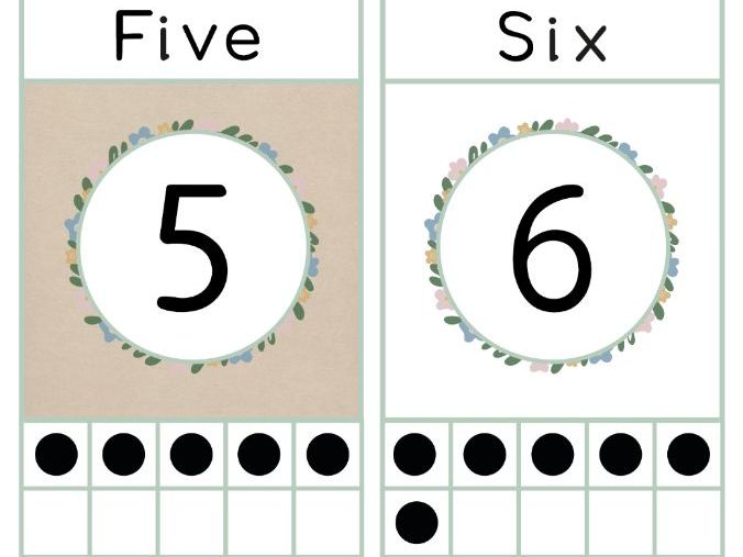 Numbers to 10 Classroom Display & Matching Game – Early Years