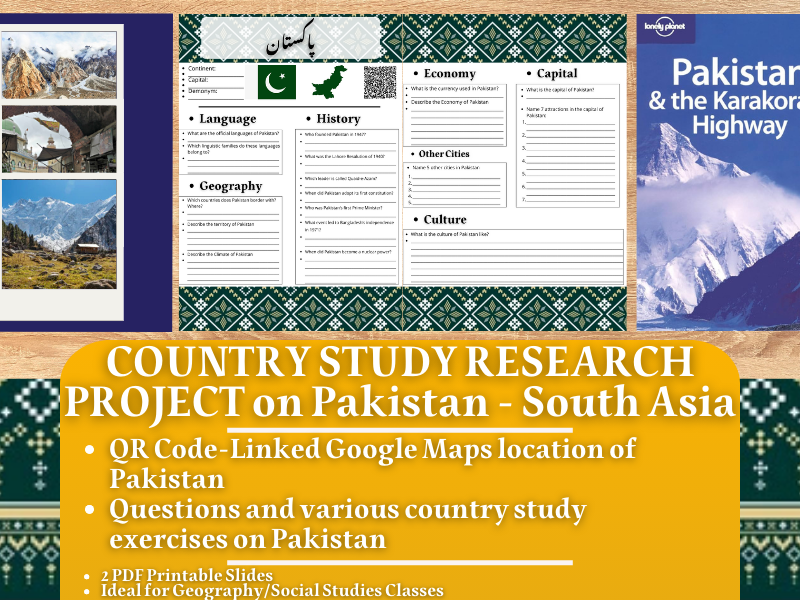 Country Study Research Project - Pakistan - Social Studies Report - South Asia