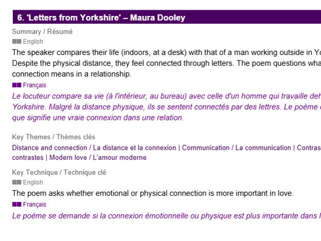 Love & Relationships EAL workbook FRENCH
