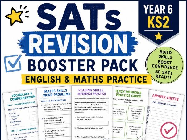 SATs Revision Booster Pack (KS2) – Last-Minute English & Maths Revision (Printable Worksheets)