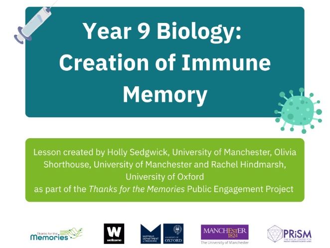 Creation of Immune Memory - Yr 9 Biology