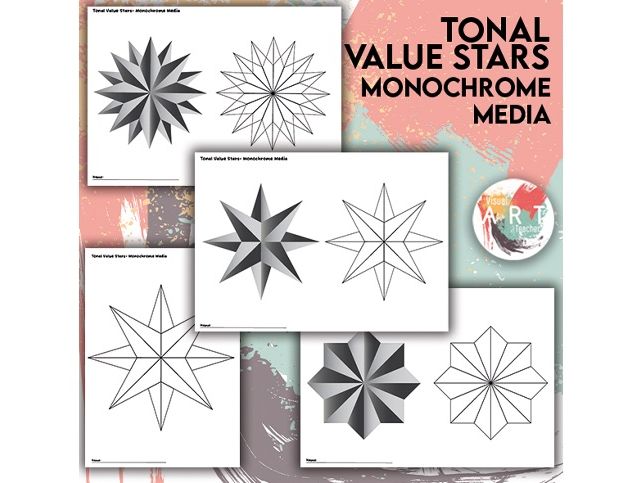 Tonal Value Stars – Monochrome Media Art Activity