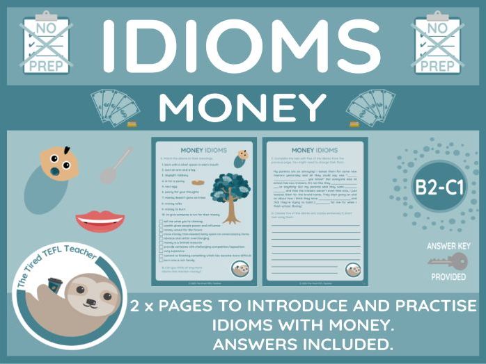 ESL Money Idioms Worksheets