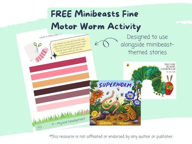 FREE Minibeasts Fine Motor Superworm Activity