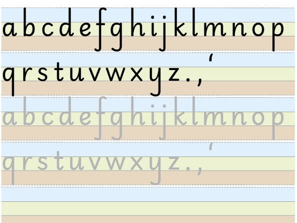 Sky Grass Ground Handwriting Practise Sheets