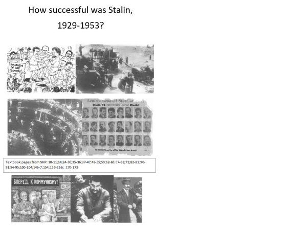 Stalin lessons OCR Russia 1855-1964