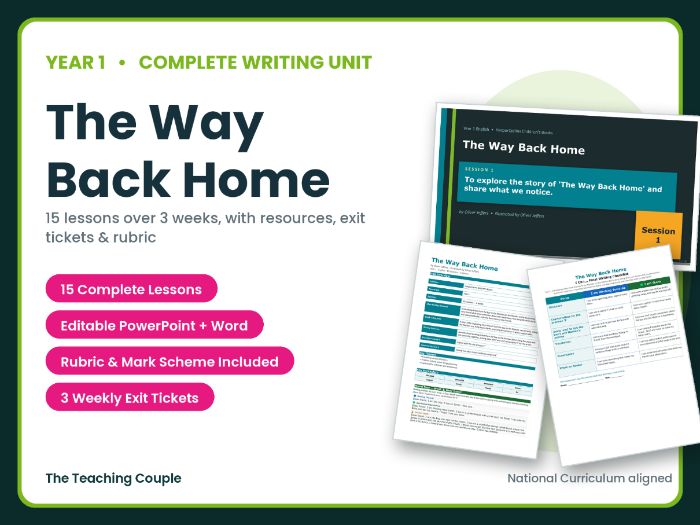 The Way Back Home | Year 1 English Unit | 15 Complete Lessons + Resources + Mark Scheme