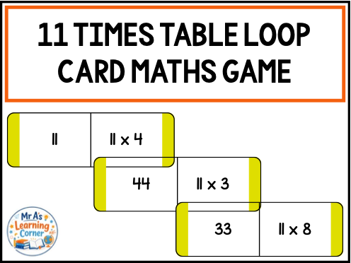 11 Times Tables Loop Cards Maths Game