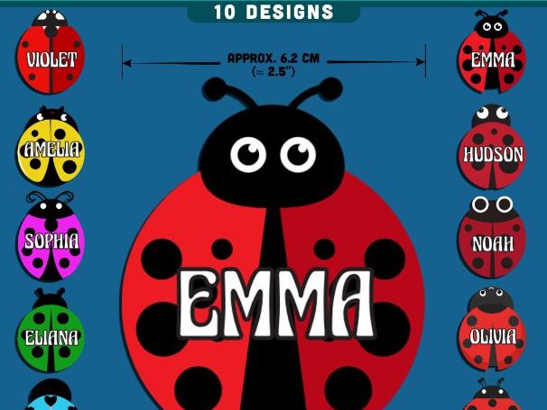Ladybug Name Tags, Editable Locker & Cubby Labels, Printable Classroom Organization