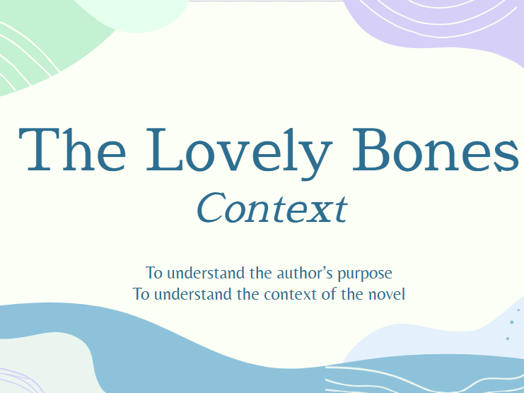 The Lovely Bones SoW with resources