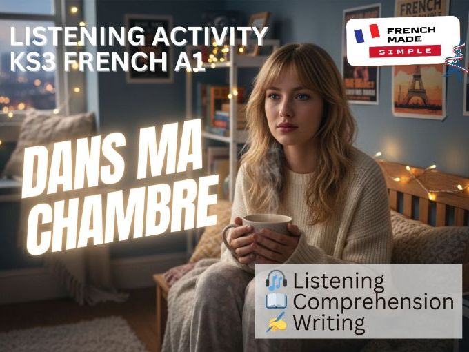 KS3 French Listening – Dans ma chambre | Bedroom Vocabulary Song (A1/Y7)