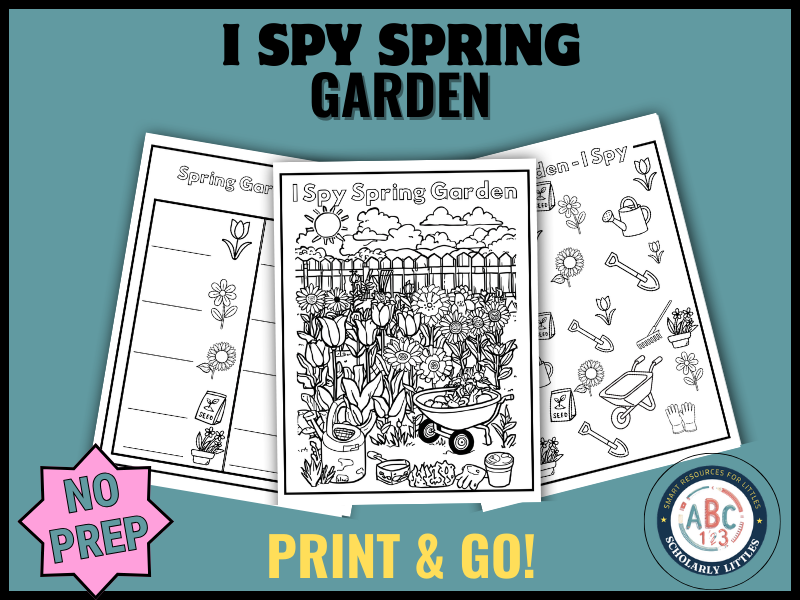 I Spy Spring Garden | Math Counting Activity