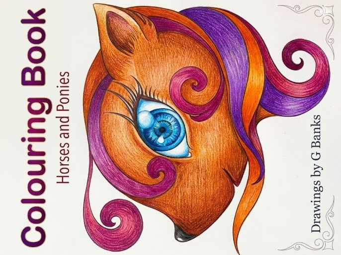 Coloring Book:Horses and Ponies