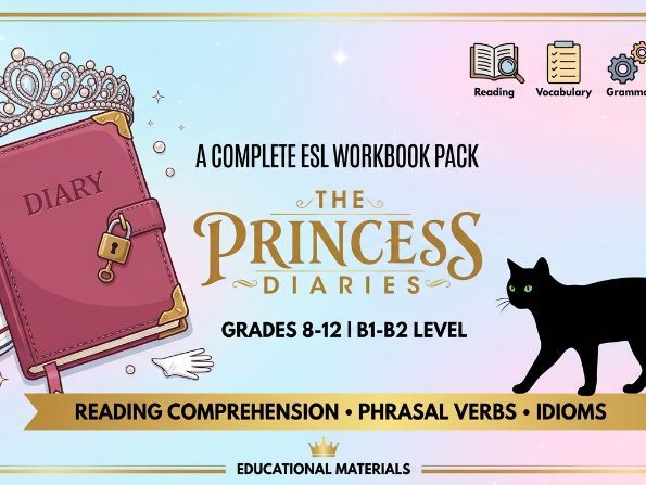 The Princess Diaries - ESL Movie Reading Comprehension & Vocabulary Worksheet (B1-B2 Grades 8-12)