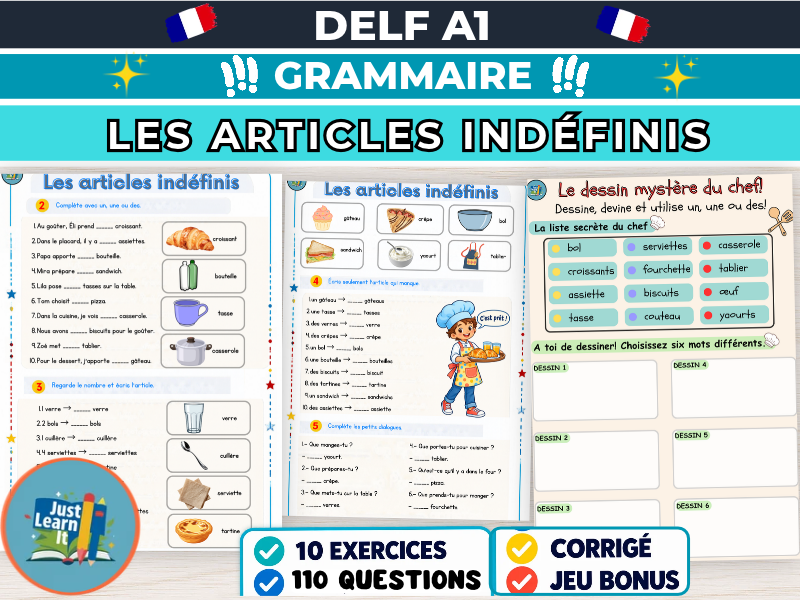 KS2 French | Grammar: Articles Indéfinis-DELF A1