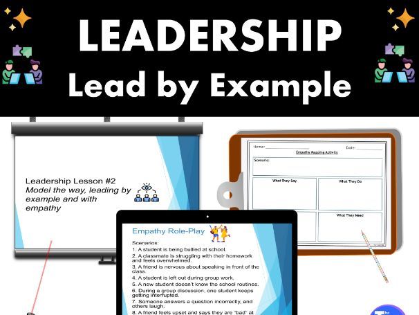 Leading by Example & Empathy SEL Lesson High School Leadership Slides