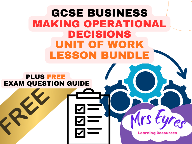 GCSE Business Theme 2 Bundle: Making Operational Decisions (4 Lessons + FREE 12-Mark Guide)