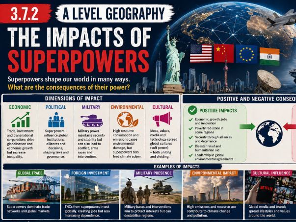 iAL Edexcel Geography - Topic C1 Superpowers Geographies - 3.7.2 The Role of Superpowers