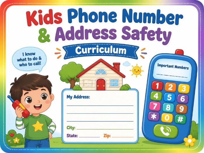 Kids Phone Number & Address Safety Curriculum