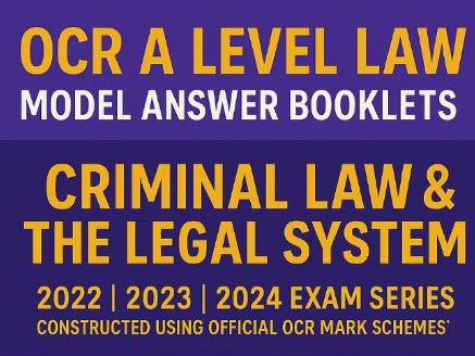 OCR A Level Law Paper 1 Model Answer Booklets