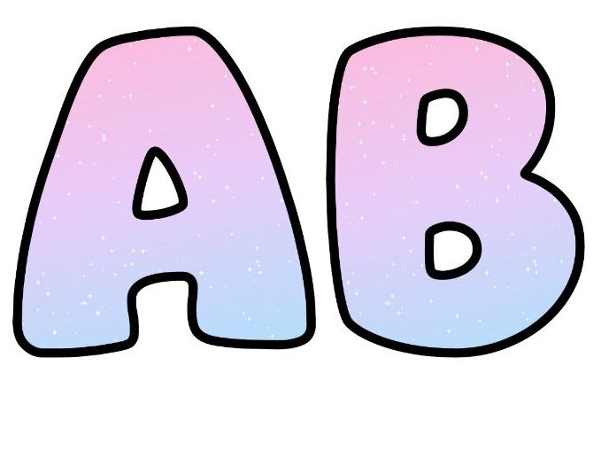 Cotton Candy Gradient Bubble Letters | Patterned Bulletin Board Letters | Classroom Display Pack