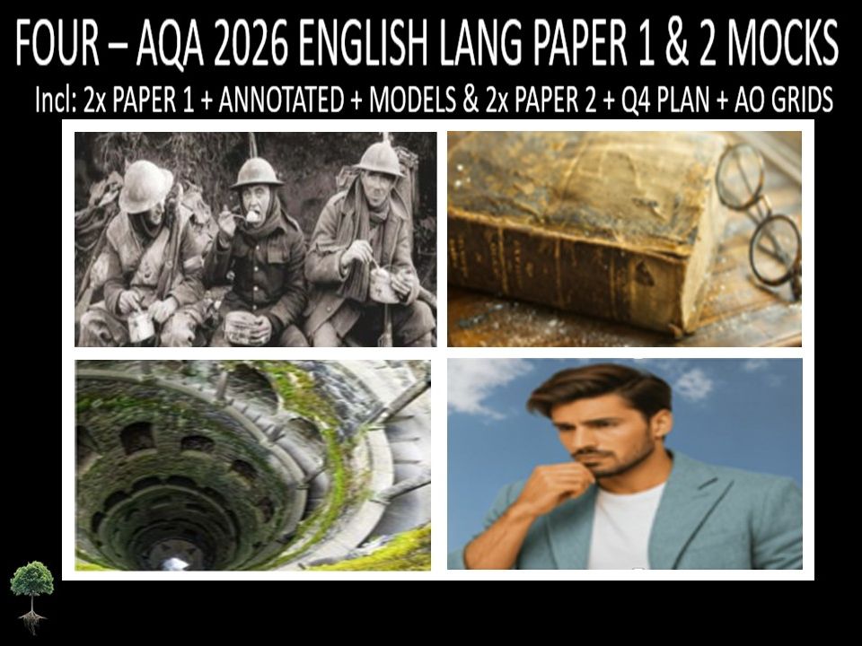 FOUR - AQA PAPER 1 & 2 | 2026 FULL MOCKS | ANNOTATED | Q4 PLAN | AO GRIDS | MODELS