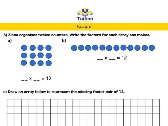 6. 11+ Maths- Factors, Multiples, Primes, Square Numbers & Cube Numbers.