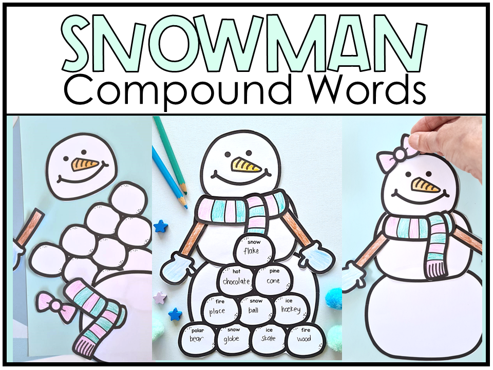 Snowman Compound Words Craft Grammar Activity | Teaching Resources
