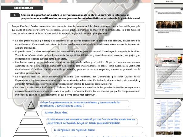 AS/A Level Spanish Character Analysis Guide: Réquiem por un campesino español (Los Personajes)
