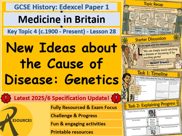 Genetics DNA New Ideas Cause of Disease - Medicine in Britain - GCSE History Edexcel - Lesson 28