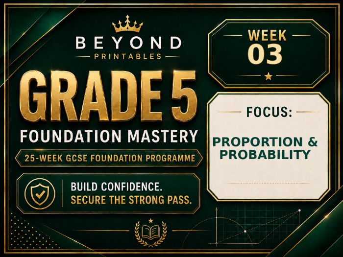 Grade 5 GCSE Foundation Mastery Retrieval - Week 03 | Questions, Answers and
