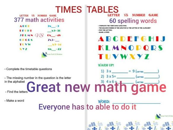 Numbers VS Letters game