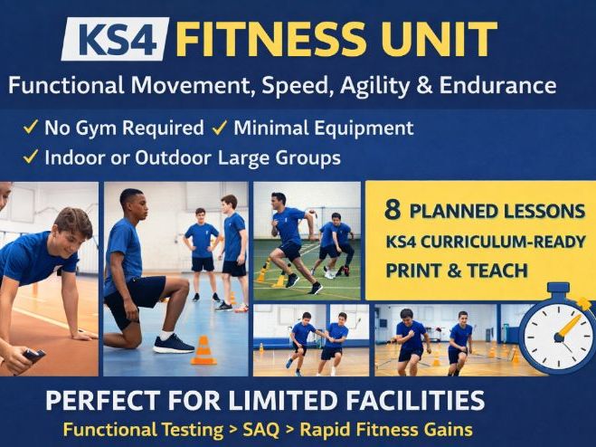 KS4 FITNESS UNIT – Functional Movement, Speed, Agility & Endurance (8 Lessons)