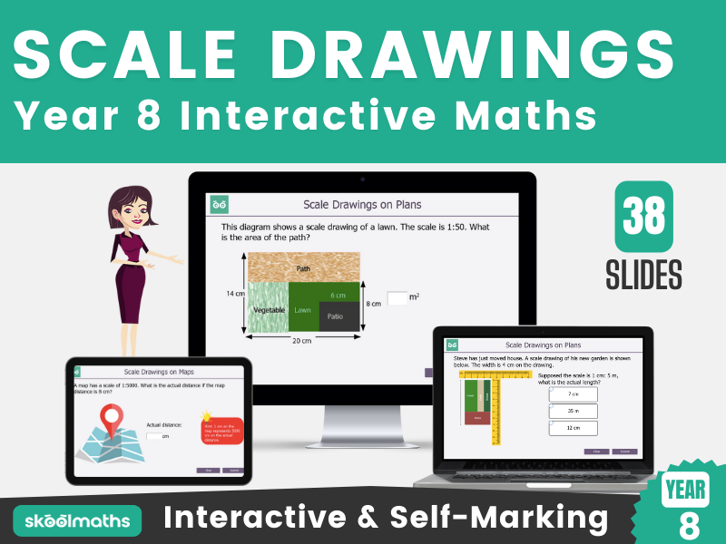 Scale Drawings - KS3 Digital Interactive Maths Lesson