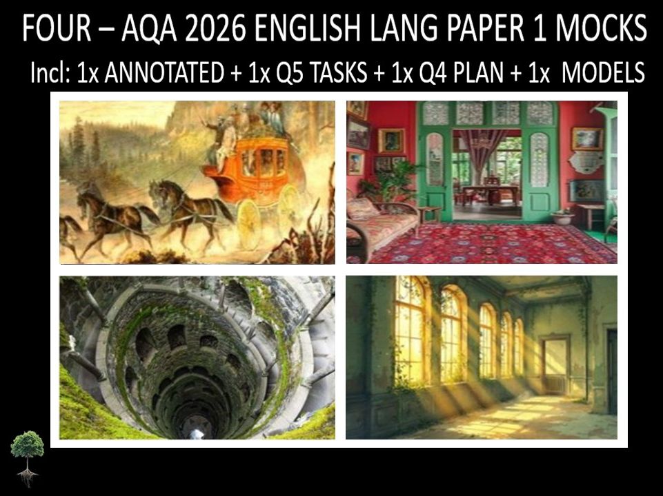 Four AQA 2026 English Language Paper 1 | Annotated, Q5 Tasks , Q4 Plan, Models