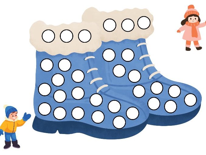 Winter Clothes Loose Parts Fine Motor Mats