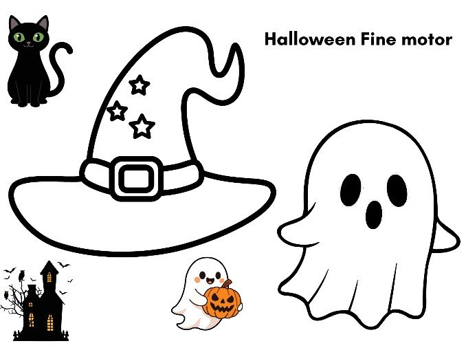 Halloween Fine Motor Mats | 2 Printable Picture Mats | Pegging and Small Objects | EYFS