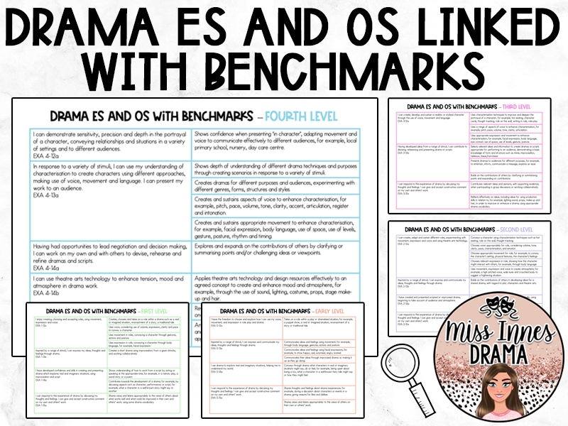 Drama Es and Os with Benchmarks Teaching Resources
